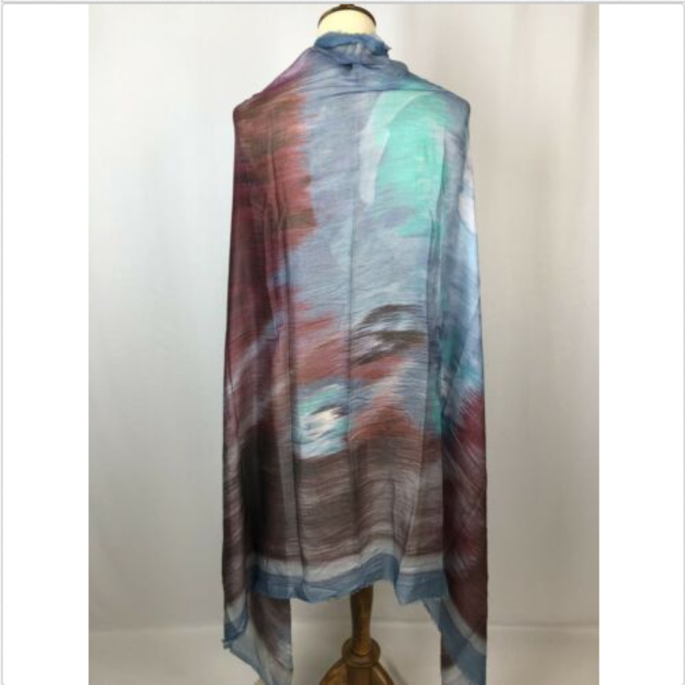 Soft Surroundings Scarf BEAUTIFUL Purple Blue Red